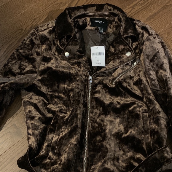 Forever 21 Other - Velvet Moto Jacket
